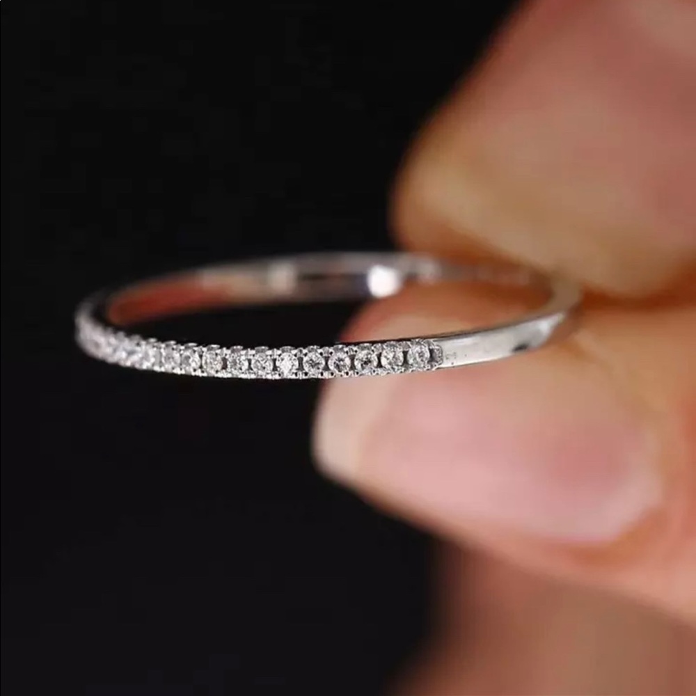 ✨Silver Dainty Stackable Band✨ - Picture 2 of 7